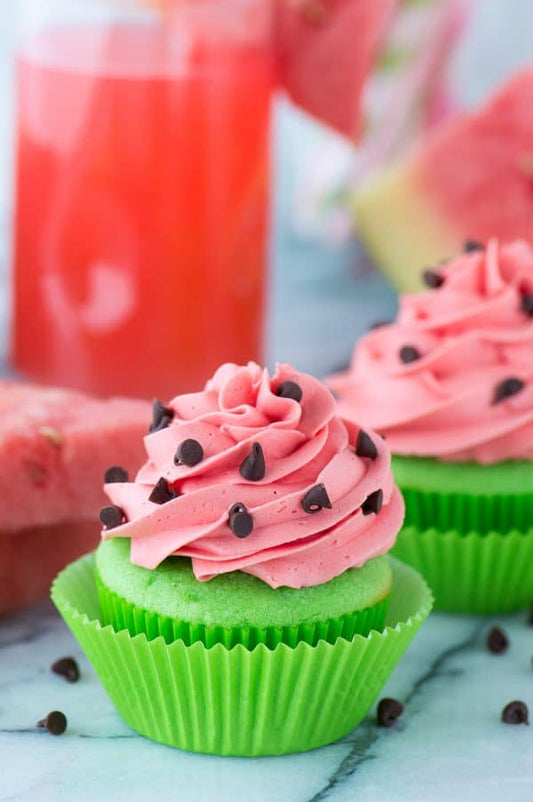 One-Bowl Watermelon Extract Cupcakes