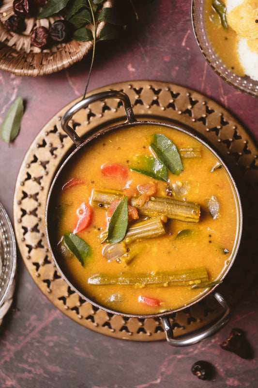 20-Minute Mixed Vegetable Sambar with Tamarind Extract – Easy Pressure Cooker