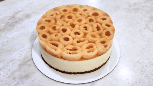 Lychee Almond Cake with Silky Almond Glaze