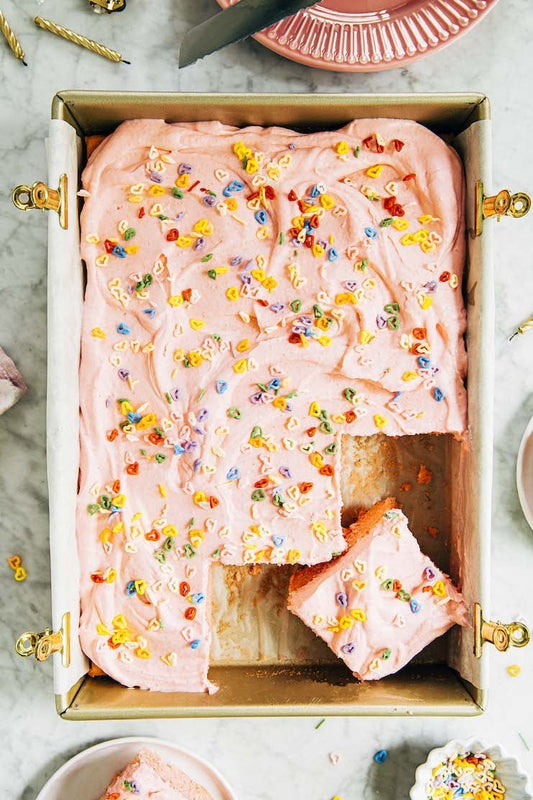 Vibrant Hawaiian Guava Chiffon Sheet Cake with Guava Cream Cheese Frosting