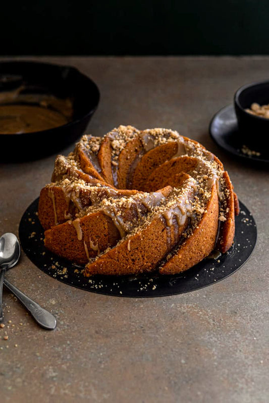 Brown Sugar Cake Glaze with Natural Brown Food Coloring