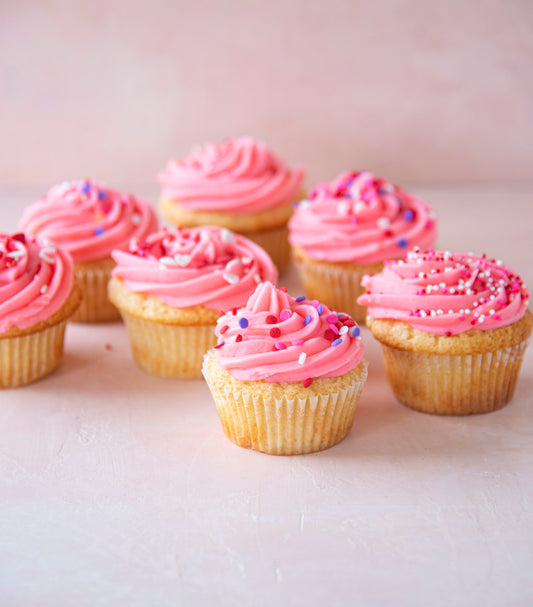 Pink Cupcake Frosting with Natural Food Coloring