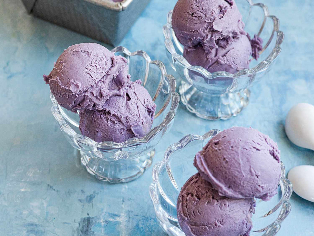 Ultra-Creamy Purple Ube Ice Cream using Purple Ube Extract (Water-Soluble)