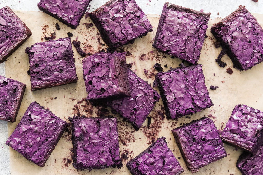 Ube Brownies With Ube Extract