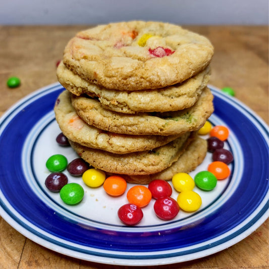 Rainbow Burst Skittles Sugar Cookies with Skittles Extract