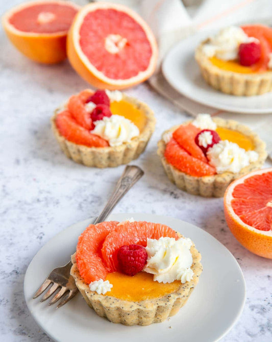 Pink Grapefruit Mousse Tartlets with Grapefruit Flavor Extract – Zesty & Silky Dessert