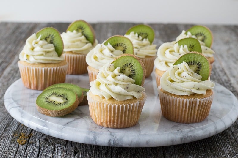 Bakery-Style Kiwi Cupcakes (with Kiwi Flavor Extract)