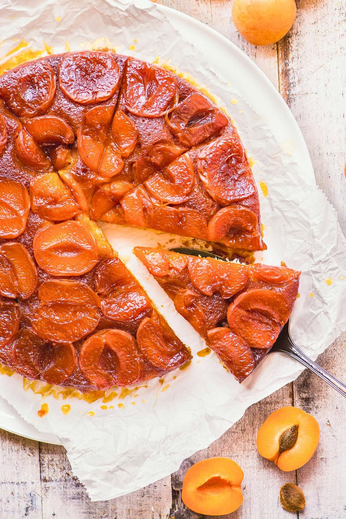 Caramelized Apricot Upside‑Down Cake with Apricot Flavor Extract