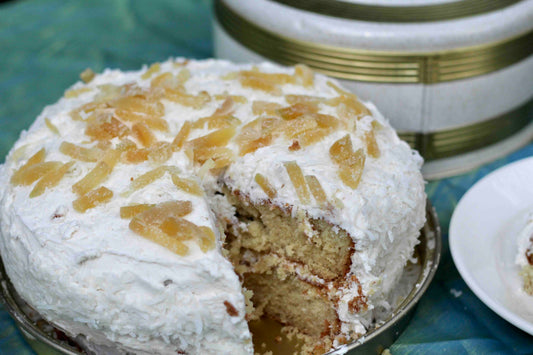 Coconut Ginger Layer Cake with Ginger Flavor Extract