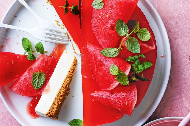 Ultimate Watermelon Extract Cheesecake Glaze Tart