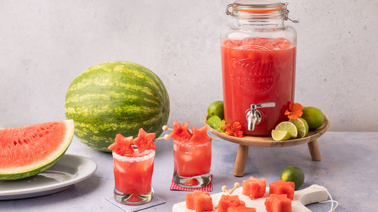 Watermelon Ginger Lime Agua Fresca with Extract — Spicy Zesty Watermelon Cooler