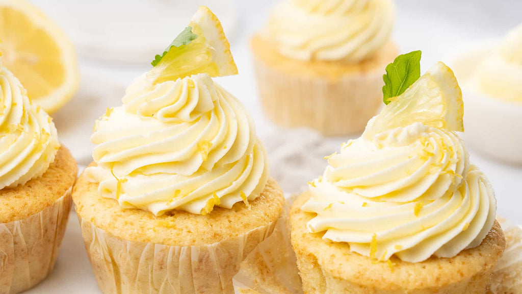 Radiant Yellow Lemon Cupcakes with Natural Yellow Extract