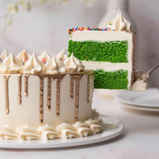 Emerald Dream Green Velvet Cake (with Natural Green Food Color – Water-Soluble Extract)