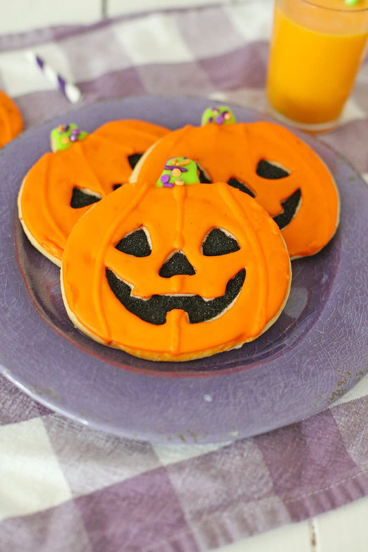 Halloween Cookies with Natural Orange Food Coloring