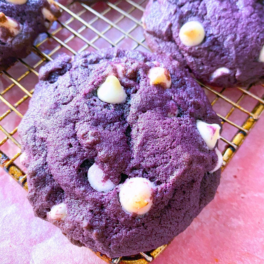 Vibrant Ube Purple Cookies — Made with Natural Purple Food Coloring (Water-Soluble Extract)