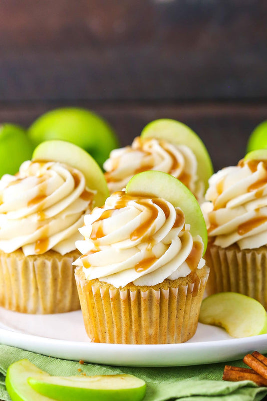Keto Caramel Apple Cupcakes with Oil-Soluble Apple Flavoring
