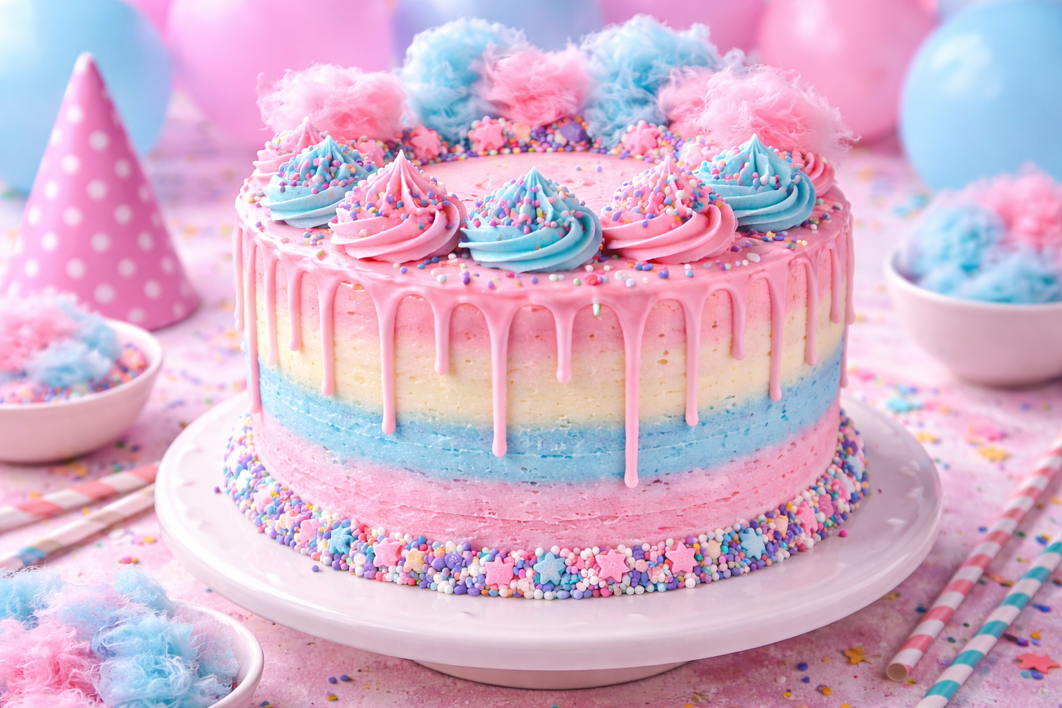 Cotton Candy Cake Recipe for Birthdays