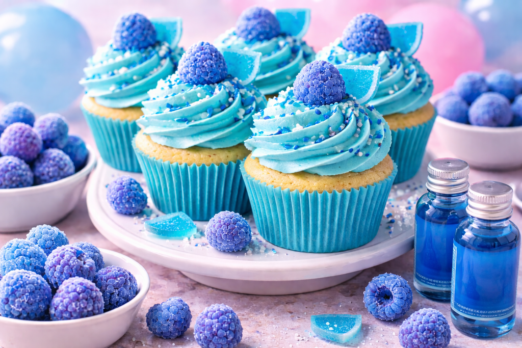 Blue Raspberry Cupcakes with Oil Soluble Blue Raspberry Flavoring