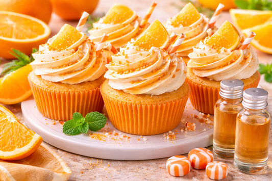 Zesty Oil-Soluble Orange Creamsicle Cupcakes — (Creamsicle Flavoring Extract)