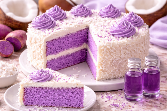 Ube Coconut Chiffon Cake — Easy Recipe with Purple Ube Extract (Water-Soluble)