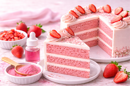 How to Bake Strawberry Cake with Natural Pink Food Dye