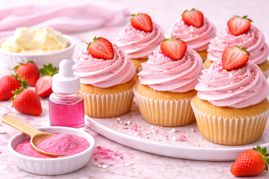 Pink Cupcake Frosting with Natural Food Coloring