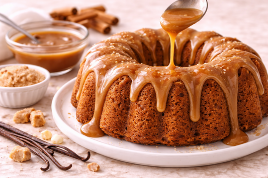 Brown Sugar Cake Glaze with Natural Brown Food Coloring