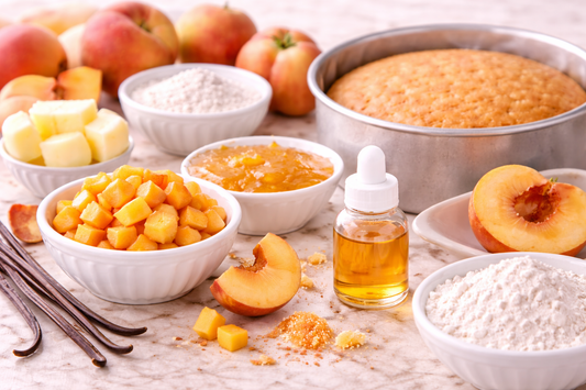 How to Bake Peach Cake with Oil Soluble Extract