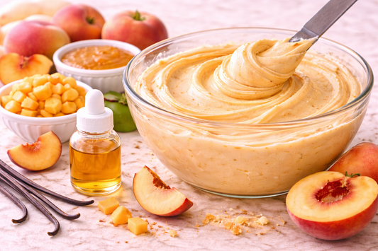 Peach Buttercream Frosting with Oil Soluble Flavor