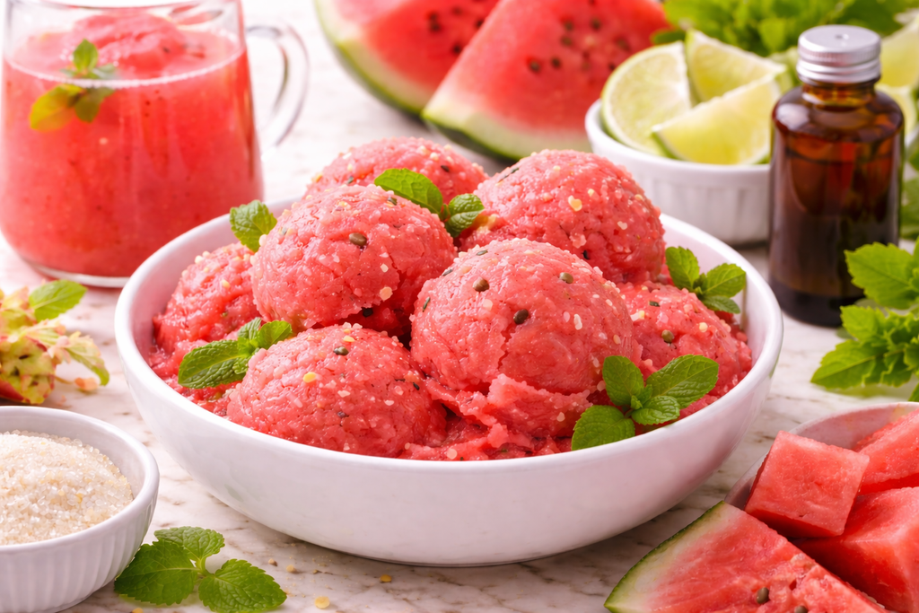 Watermelon Agua Fresca Sorbet (with Watermelon Agua Fresca Extract)