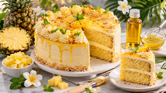 Tropical Pineapple Cake with Oil Soluble Flavoring