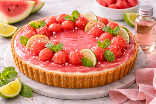 Ultimate Watermelon Extract Cheesecake Glaze Tart