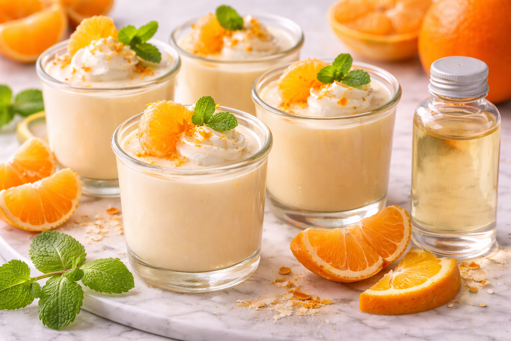Tangerine‑Kissed Silky Posset with Tangerine Extract