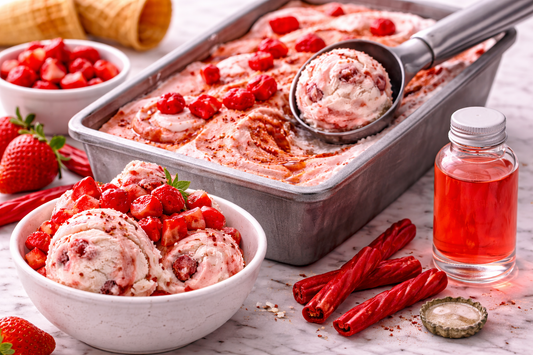 Ultimate Red-Vine Infused No-Churn Ice Cream