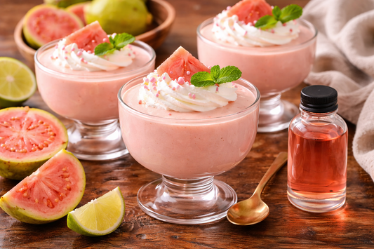 Silky Guava Mousse Delight with Guava Flavor Extract | No-Bake Tropical Dessert