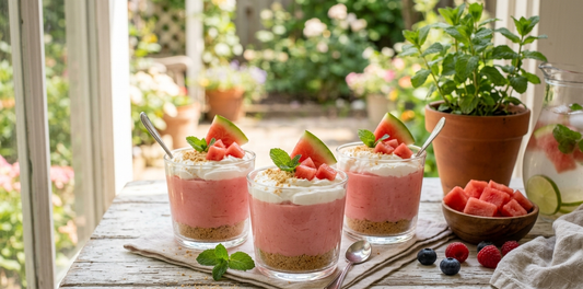 Watermelon Bliss Pudding Cups with Watermelon Flavor Extract – Silky, Refreshing Dessert