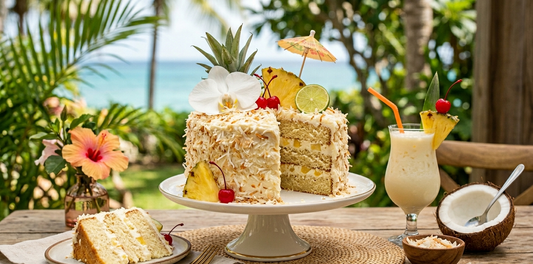 Tropical Pina Colada Cake with Extract Bliss