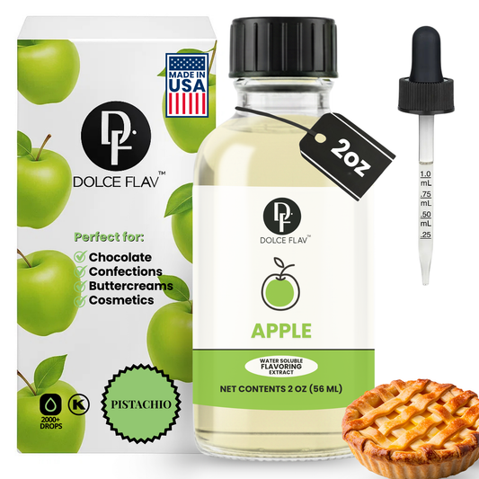 Dolce Flav apple flavoring oil for candy apples, gummies, and chocolate