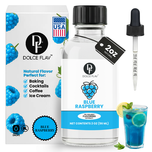 Blue raspberry water-soluble extract for homemade snow cone and shaved ice syrup