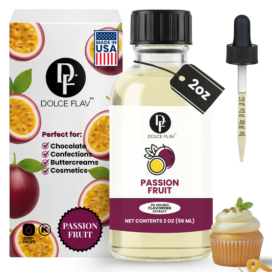 Dolce Flav passion fruit flavoring oil for gummies, candy, and chocolate