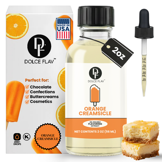 Orange creamsicle flavoring oil for gummies, chocolate and candy for National Creamsicle Day