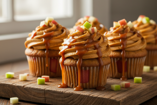 Keto Caramel Apple Cupcakes with Oil-Soluble Apple Flavoring