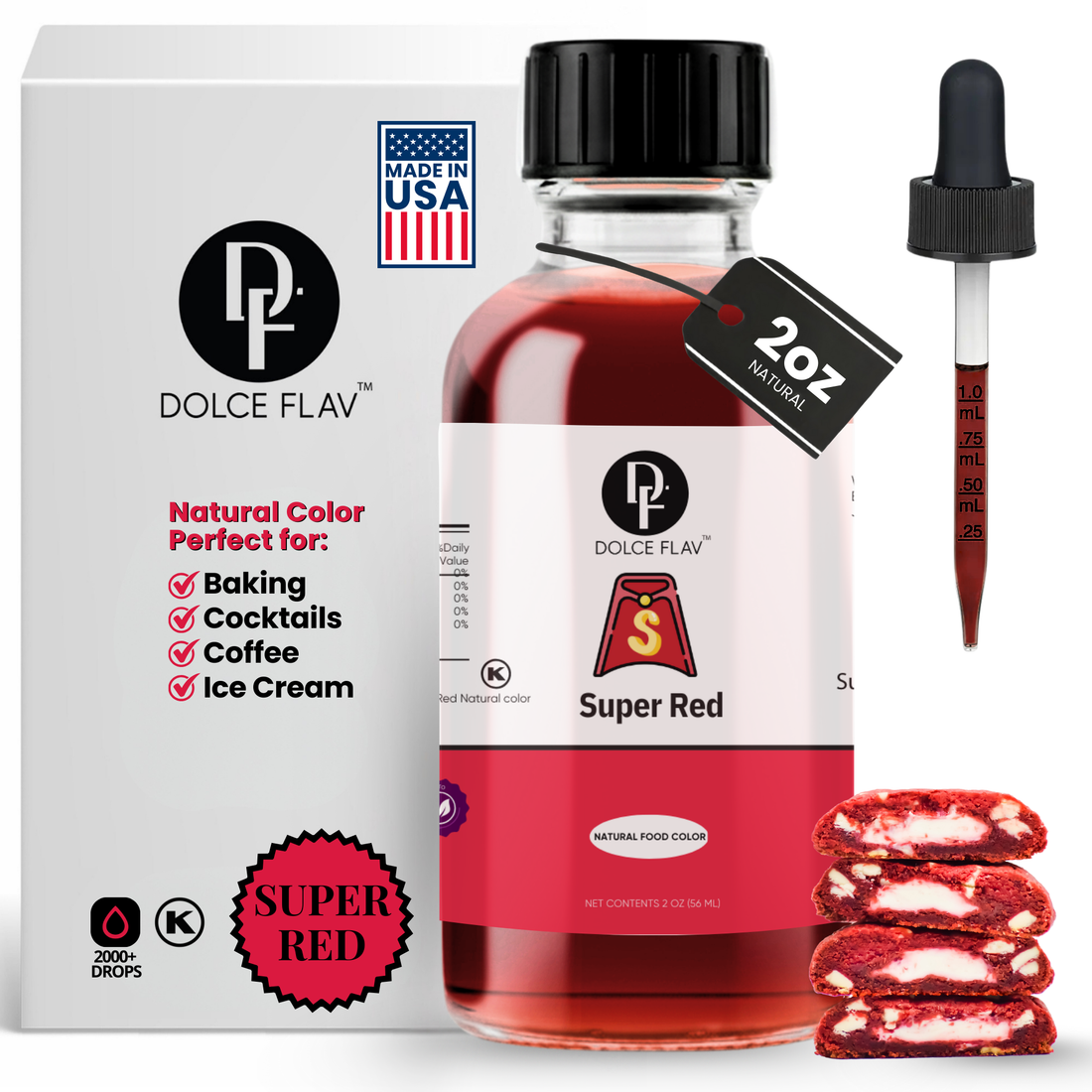 Dolce Flav natural super red food coloring for Halloween candy and gummy production