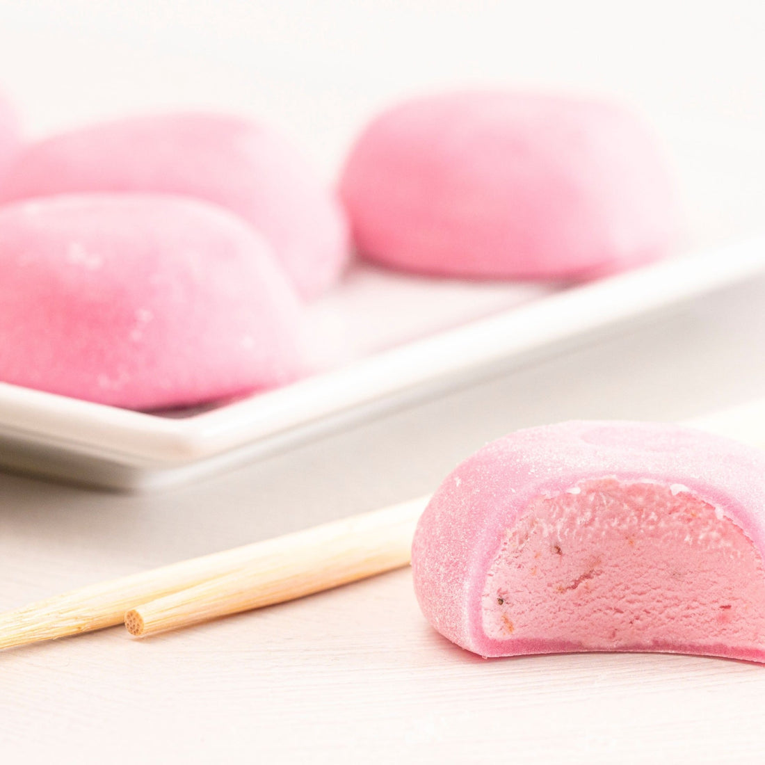 Homemade Strawberry Mochi Ice Cream