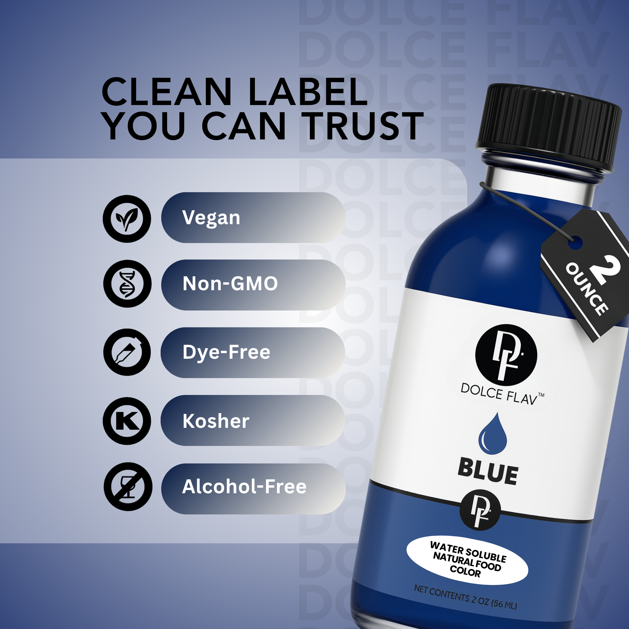 Natural Blue Food Color Water Soluble