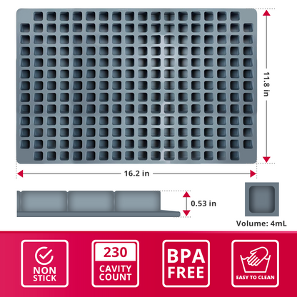 Square Candy Molds - 230 Ct. - 4ml