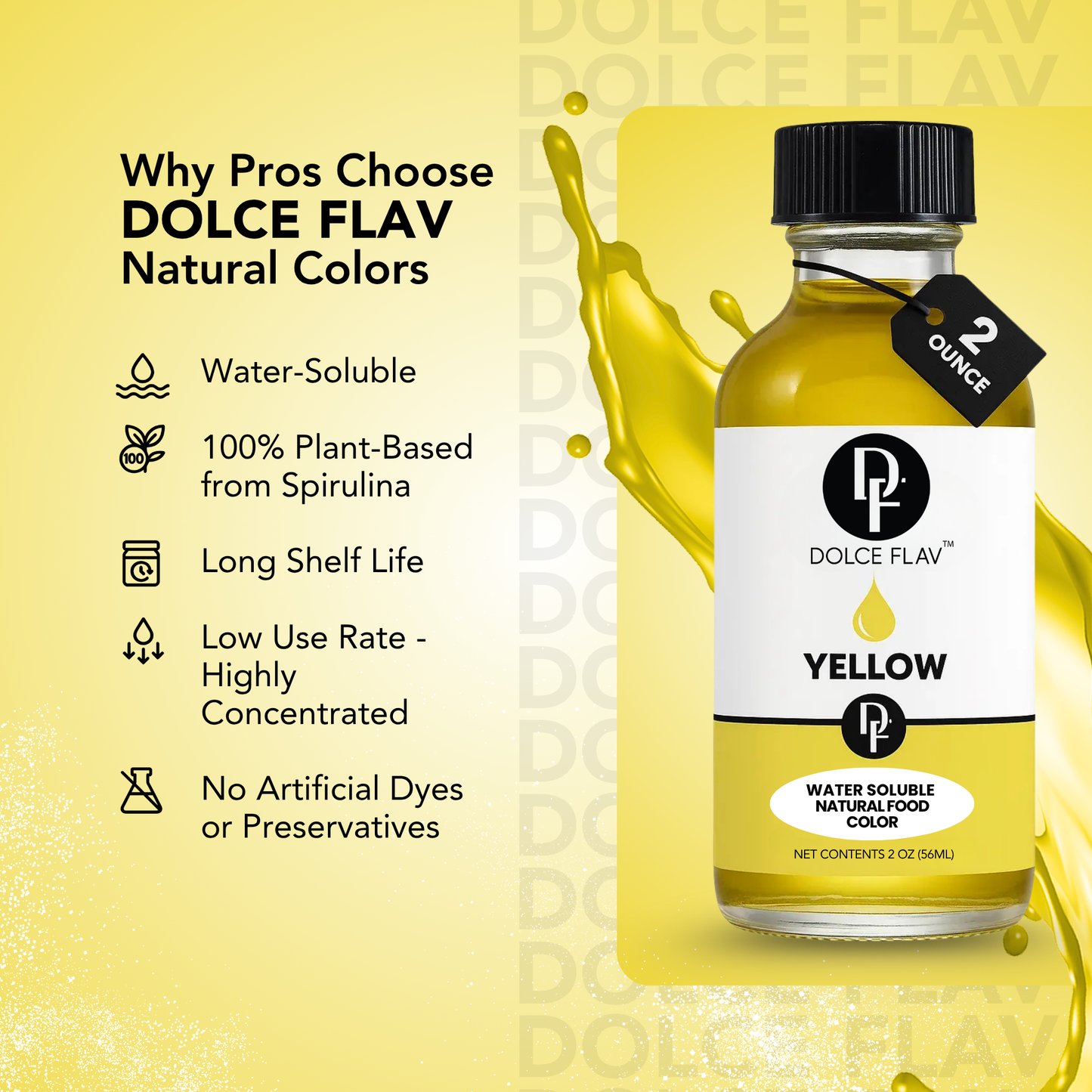 Natural Yellow Food Color - Water Soluble