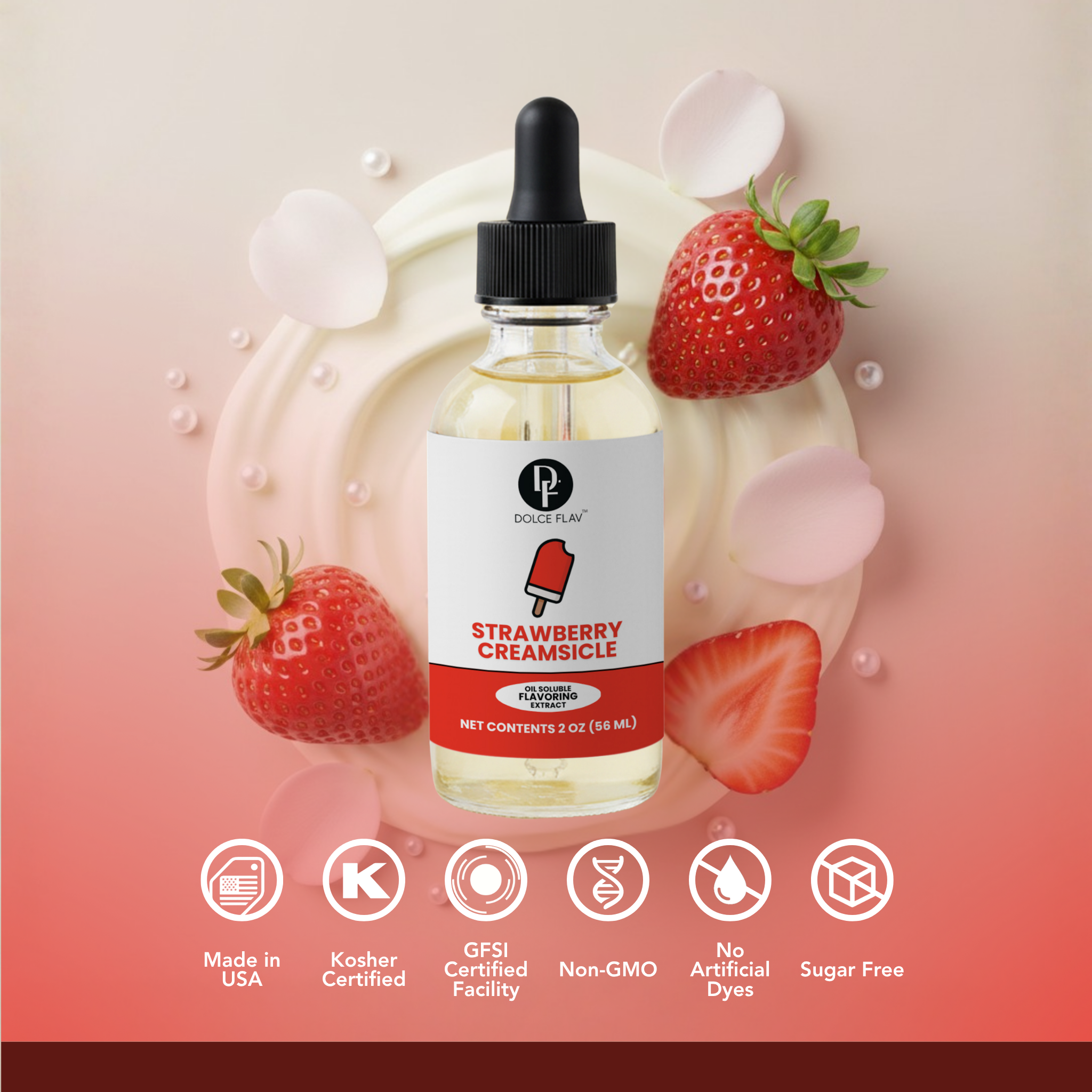 Oil Soluble Strawberry Creamsicle Flavoring