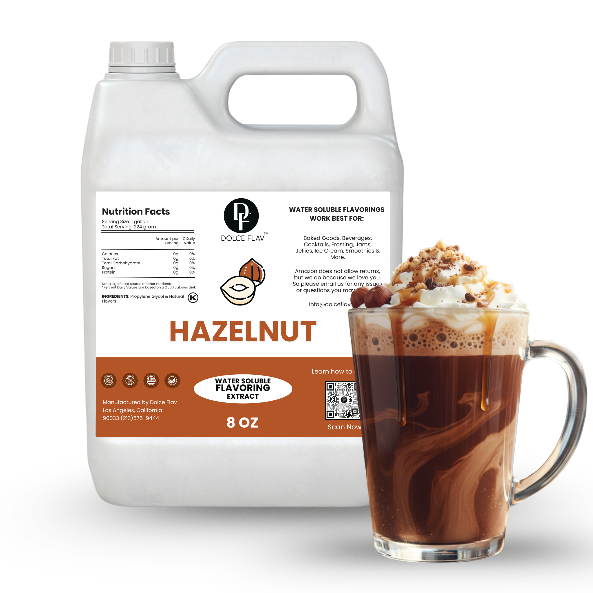Hazelnut Flavoring Extract Water Soluble