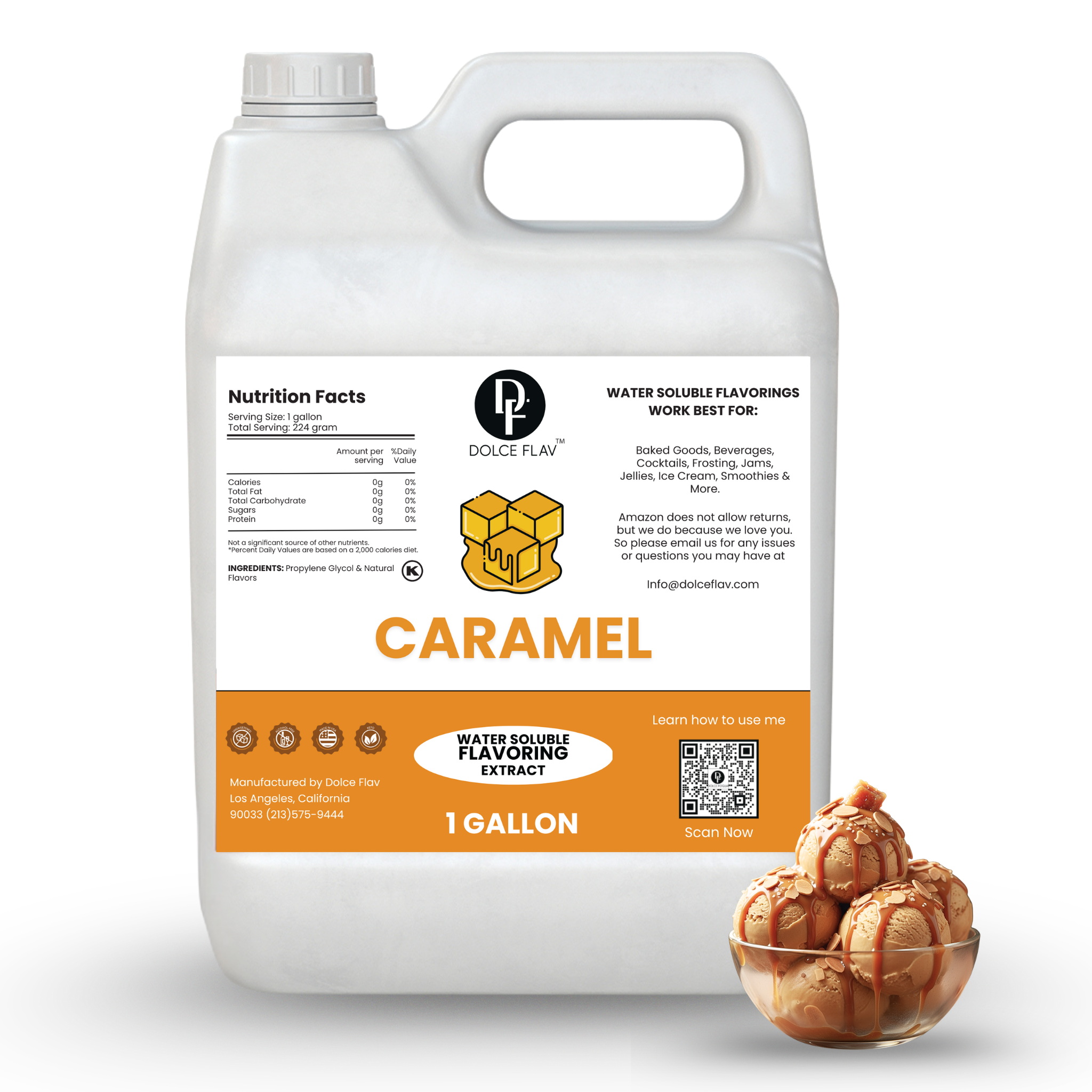 Natural Caramel Extract - Rich & Authentic Caramel Flavor Dolce Natural Caramel Extract - Rich & Authentic Caramel Flavor Dolce